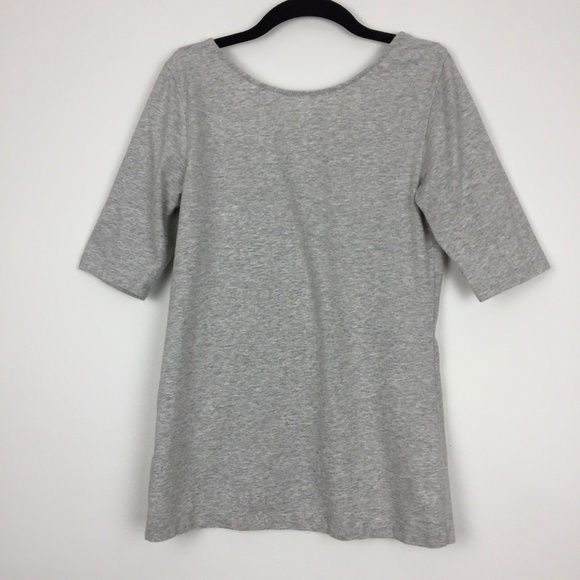 Smart Set Scoop Neck Tee Womens Small Cotton Spandex Half Sleeves Basic T-Shirt - Picture 2 of 4